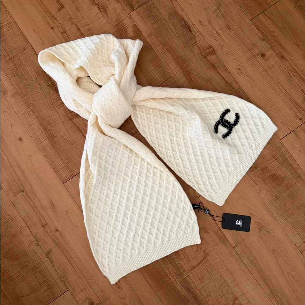 Silk Cashmere Super Soft CC Monogram Wrap Scarf ❗️read listing before buying ❗️